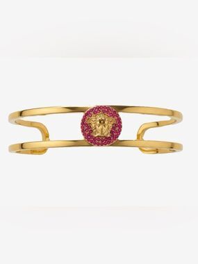 🛍️ Versace Authentic Bracelet with Medussa Surrounded by Pink Stones